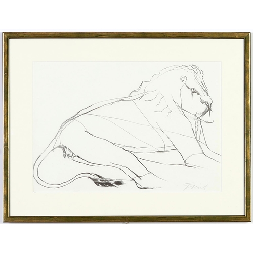 33 - ELISABETH FRINK, Lion, hand signed original lithograph. Edition: 250, printed at Curwen studio: suit... 