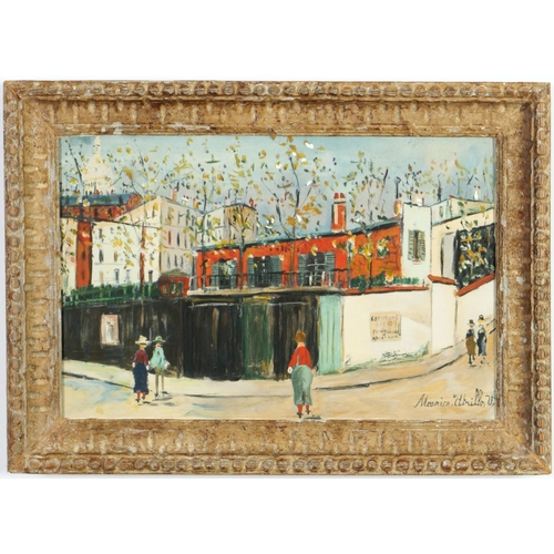 64 - MAURICE UTRILLO, Montmartre, France, lithograph & pochoir, signed in the plate, 1959, printed by Dan... 