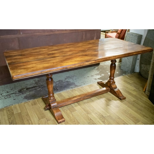 130 - REFECTORY TABLE, solid fruitwood of recent manufacture, approx 86cm D x 180cm L x 78cm H.