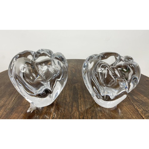 18 - STUDIO GLASS VASES, a pair, 16cm H x 15cm W. (2)