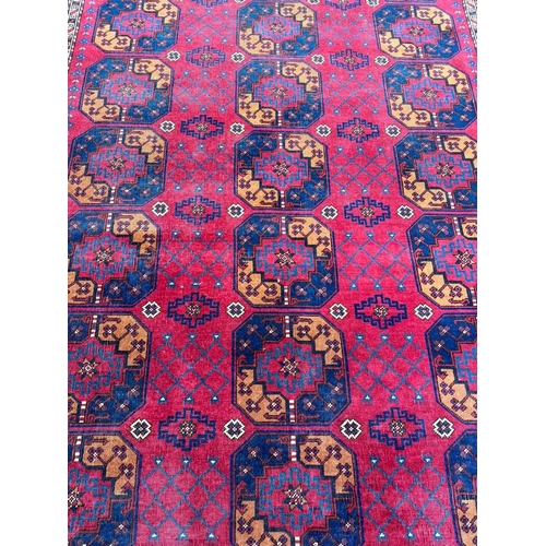 89 - FINE TURKMAN BESTIR CARPET, 271cm x 184cm.