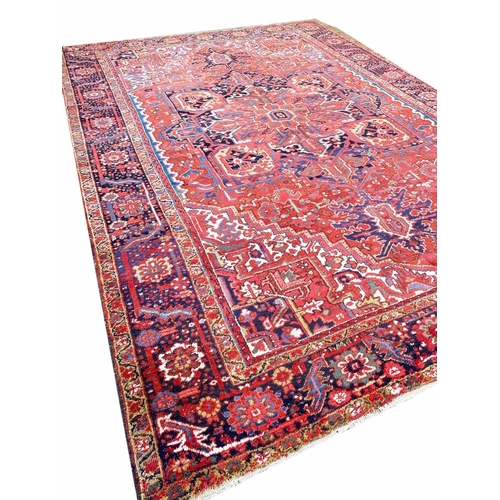 92 - ANTIQUE HERIZ CARPET, 410cm x 290cm.