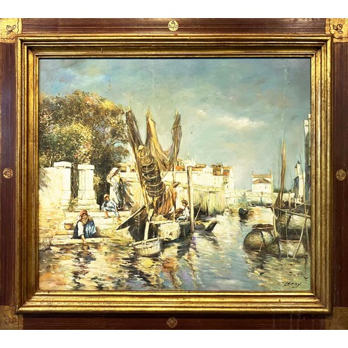 30 - ETIENNE LEROY, 'Venice', oil on canvas, 71cm x 59cm, signed, framed.