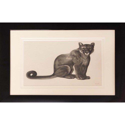 29 - GEORGES LUCIEN GAYOT (1885-1973), five lithographs of cats, framed, signed bottom right, 40cm H x 48... 