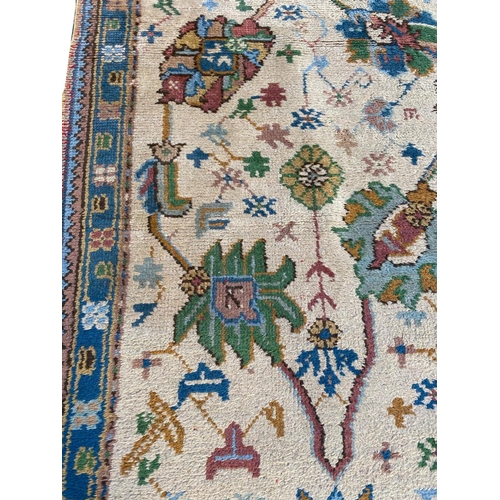 149 - ANTIQUE OUSHAK RUNNER, 360cm x 95cm.