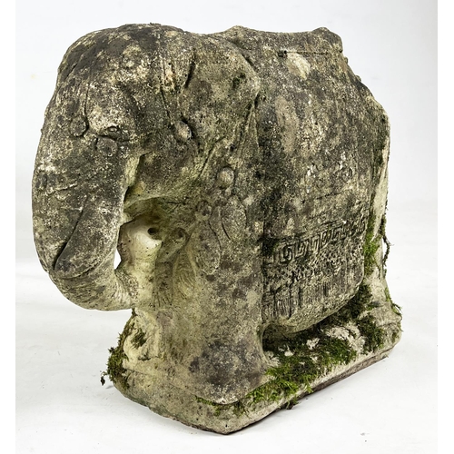 15 - BURMESE ELEPHANT PILLAR STANDS, a pair, well leathered, 42cm H 50cn x 20cm. (2)