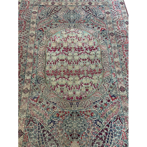 159 - FINE PAIR OF PERSIAN KERMAN RUGS, 197cm x 135cm, 19th century Mille-Fleurs design. (2)