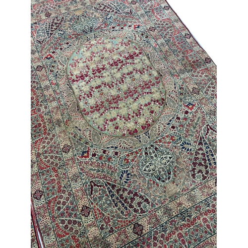159 - FINE PAIR OF PERSIAN KERMAN RUGS, 197cm x 135cm, 19th century Mille-Fleurs design. (2)