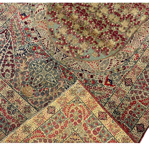 159 - FINE PAIR OF PERSIAN KERMAN RUGS, 197cm x 135cm, 19th century Mille-Fleurs design. (2)