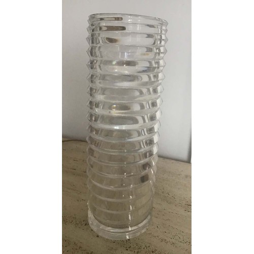 19 - TIFFANY VASE, Tiffany and Co., cut crystal by Emil Brost, 89, 33cm H.