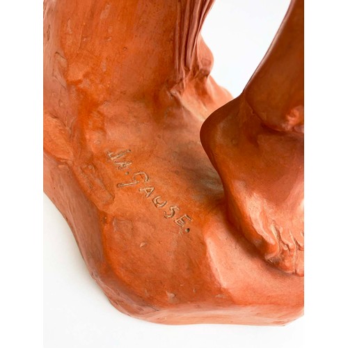 40A - JOSEF ARNOST GAUSE (1910-1988), 'Le Travailleur', terracota, 52.5cm, signed.