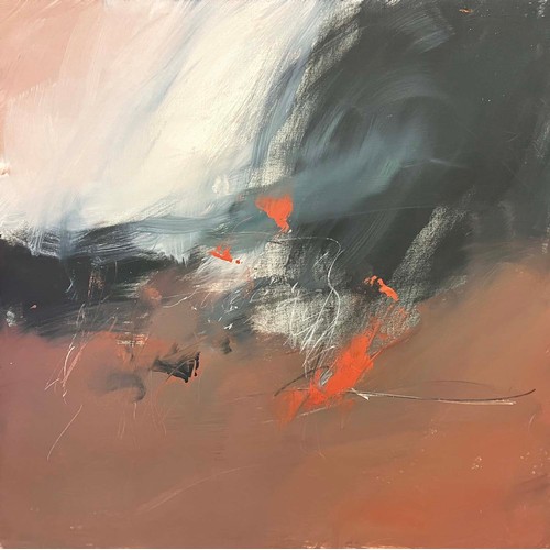 94A - JANET KERR, ' Field of Fire VI, No III, oil on canvas, 76cm x 76cm.