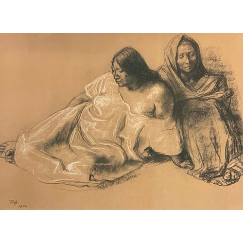 107 - FRANCISCO ZUNIGA (1912-1998), 'Two women', lithograph, signed in the stone, framed.