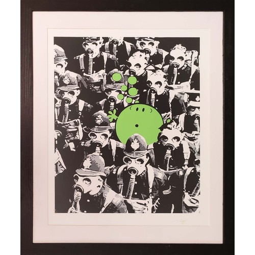 101 - T.WAT (Street Artist) 'Bubbles', stencil, edition 38/60, 66cm x 49cm, signed and dated, framed.