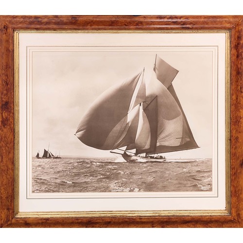 108A - BEKEN OF COWES, 'White Heather - 1924', and 'Susanne - 1911', photo prints, each 81cm x 71cm, framed... 