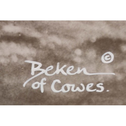 108A - BEKEN OF COWES, 'White Heather - 1924', and 'Susanne - 1911', photo prints, each 81cm x 71cm, framed... 