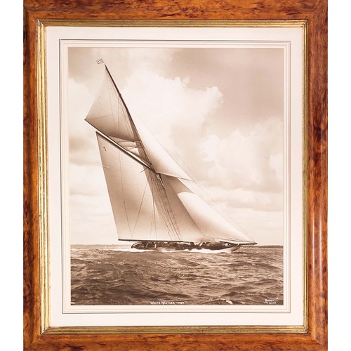 108A - BEKEN OF COWES, 'White Heather - 1924', and 'Susanne - 1911', photo prints, each 81cm x 71cm, framed... 