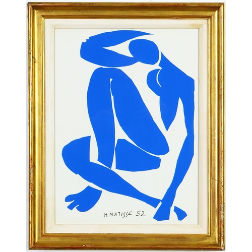 111 - HENRY MATISSE, set of Four Blue Nudes in vintage gilt frames, Nu Bleu VI, Nu Bleu III, Nu Bleu XII. ... 