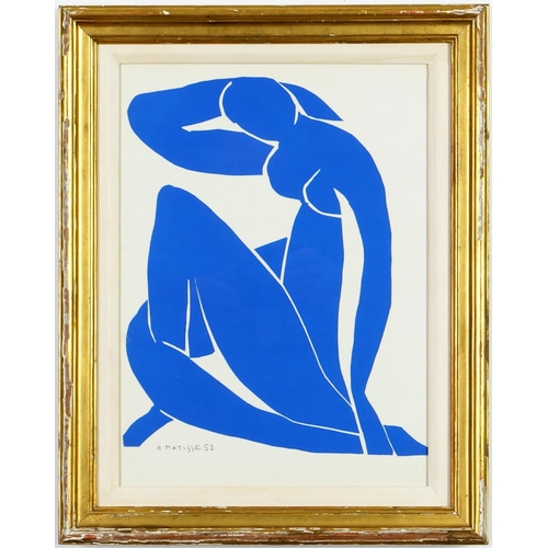 111 - HENRY MATISSE, set of Four Blue Nudes in vintage gilt frames, Nu Bleu VI, Nu Bleu III, Nu Bleu XII. ... 