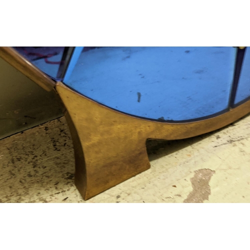 547 - WALL MIRROR, 1950s Italian style, 200cm x 100cm.