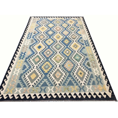 102 - FINE ANATOLIAN DESIGN KILIM, 260cm x 180cm.