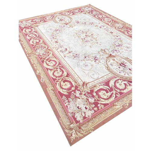 104 - VINTAGE AUBUSSON CARPET, 310cm x 240cm.