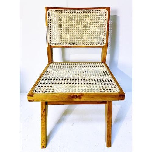 541 - SIDE CHAIRS, a pair, 1960's Danish style, canework seats and backs, 81cm high, 46cm wide, 52cm deep.... 