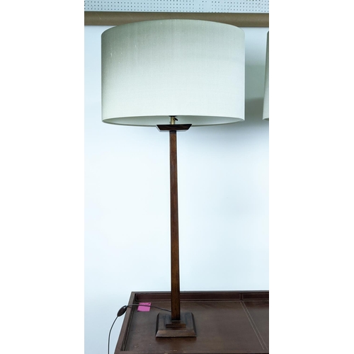 545 - TABLE LAMPS, a pair, with Heathfield & Co shades, 108cm H. (2)