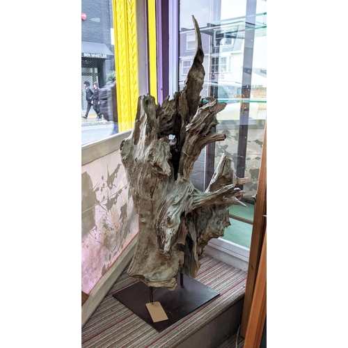 546 - DRIFTWOOD SCULPTURE, on stand, 127cm H.