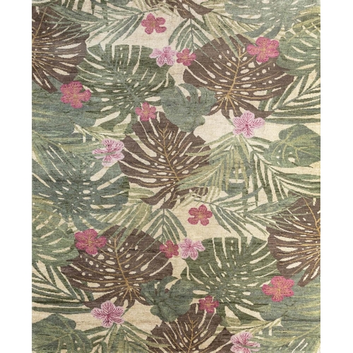 91 - CONTEMPORARY 'TROPICAL' CARPET, 300cm x 200cm.