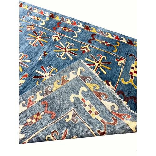 92 - FINE SUZANI DESIGN CARPET, 302cm x 200cm.