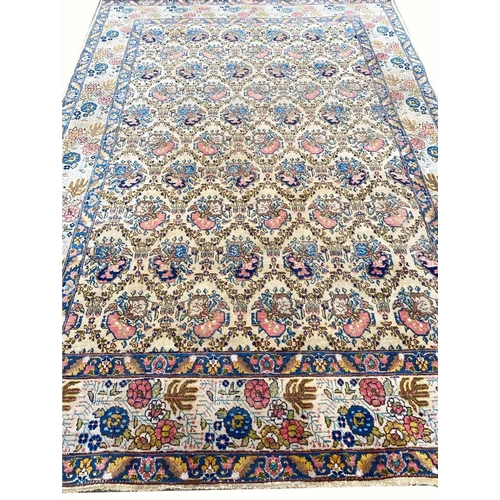 97 - ANTIQUE TAB RIZ 'MOSTOFI' DESIGN CARPET, 300cm x 215cm.