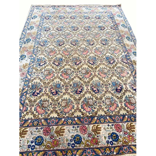 97 - ANTIQUE TAB RIZ 'MOSTOFI' DESIGN CARPET, 300cm x 215cm.