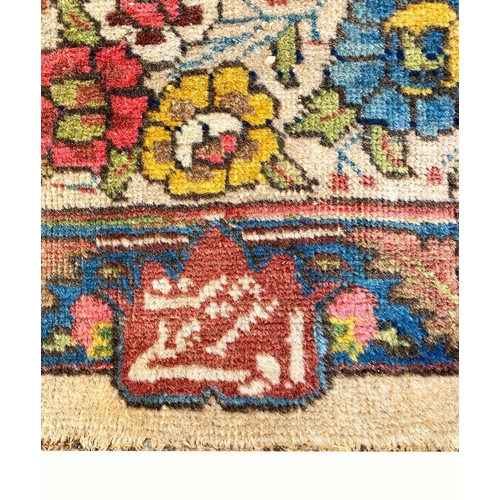 97 - ANTIQUE TAB RIZ 'MOSTOFI' DESIGN CARPET, 300cm x 215cm.