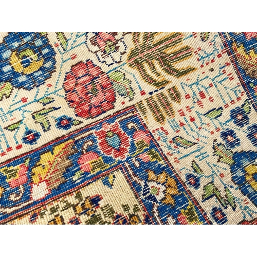 97 - ANTIQUE TAB RIZ 'MOSTOFI' DESIGN CARPET, 300cm x 215cm.