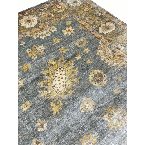 98 - FINE TURKISH OUSHAK CARPET, 414cm x 300cm.