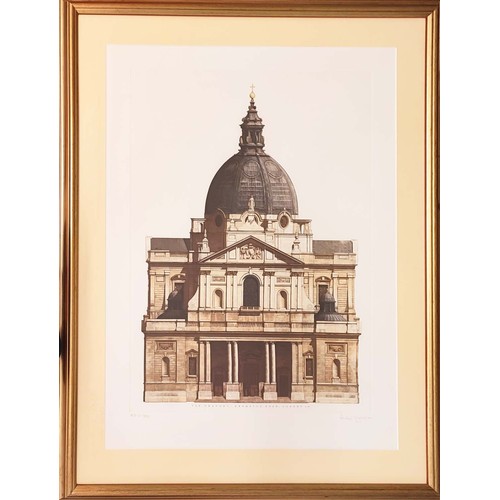 25 - ANDREW INGAMELLS 'The Oratory (Brompton Road)' A/P II/xxx, signed and dated 1993, 101cm x 81cm overa... 