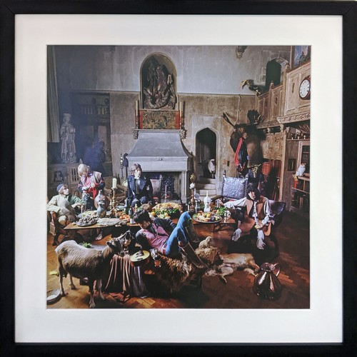 89 - ROLLING STONES BANQUET, photograph framed and glazed, 38cm x 38cm.