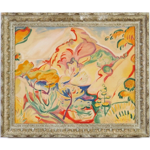 112 - OTHON FRIESZ, La Ciotat, Provence, Fauve lithograph printed by Mourlot, signed in the plate, French ... 