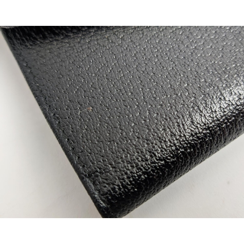 12 - SMYTHSON DOCUMENT HOLDER, leather with front flap closure, 23cm x 12cm with matching passport holder... 