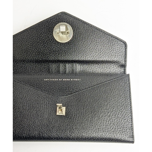 12 - SMYTHSON DOCUMENT HOLDER, leather with front flap closure, 23cm x 12cm with matching passport holder... 