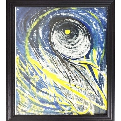 94 - MANNER OF WILHELMINA BARNS GRAHAM (1912-2004), 'Vortex' circa 1960, oil on board, 76cm x 55cm, frame... 