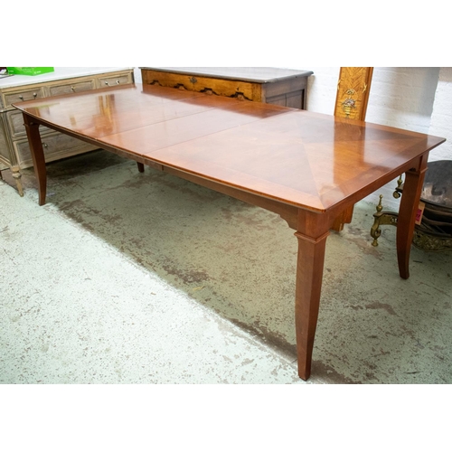 808 - DINING TABLE, 78cm H x 112cm x 172cm L, 250cm extended, cherrywood with two extra leaves.