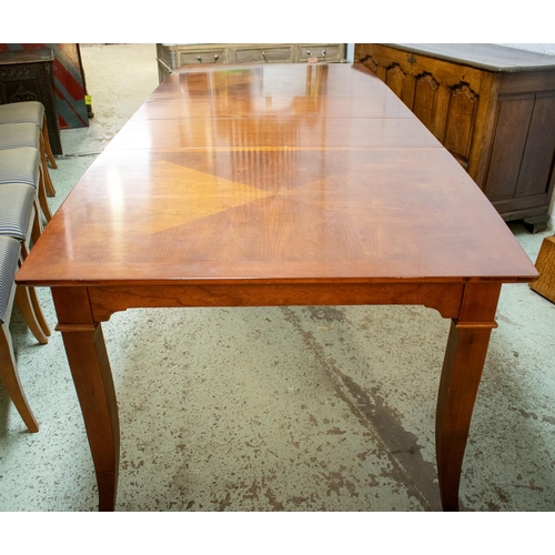 808 - DINING TABLE, 78cm H x 112cm x 172cm L, 250cm extended, cherrywood with two extra leaves.