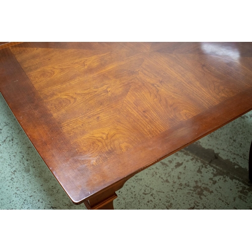 808 - DINING TABLE, 78cm H x 112cm x 172cm L, 250cm extended, cherrywood with two extra leaves.