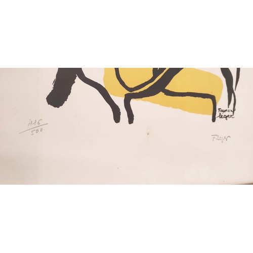 155A - FERNAND LEGER, 'Profil a fleur, lithograph, signed in the plate, pencil numbered 416/500, blind stam... 