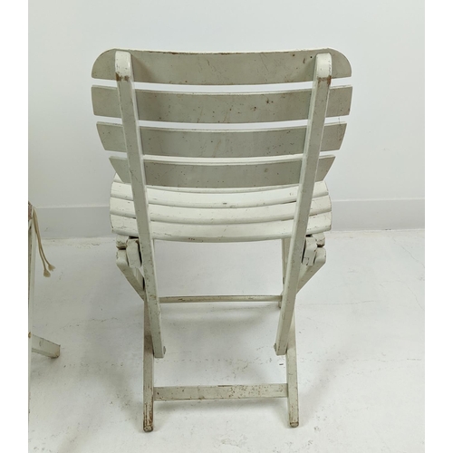 470 - ATTRIBUTED TO TRICONFORT DINING CHAIRS, a set of three, vintage 20th century French, 80cm H each. (3... 