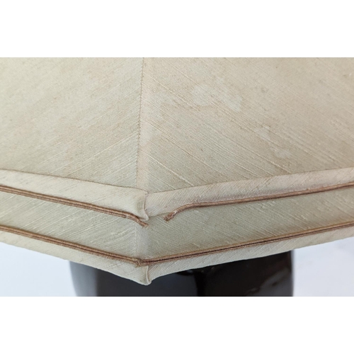 472 - TABLE LAMP, glazed ceramic, with shade, 88cm H approx.