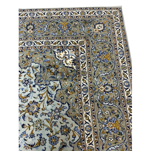 77 - FINE PERSIAN KURK KASHAN CARPET, 340cm x 252cm.