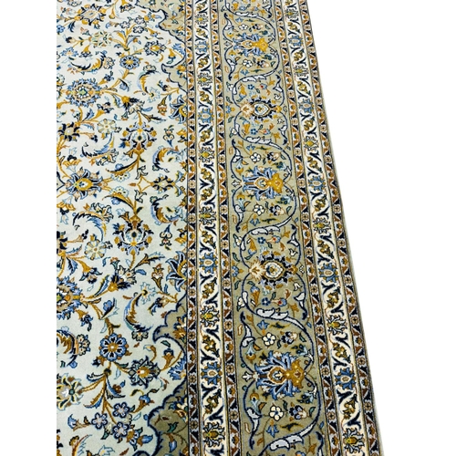 77 - FINE PERSIAN KURK KASHAN CARPET, 340cm x 252cm.